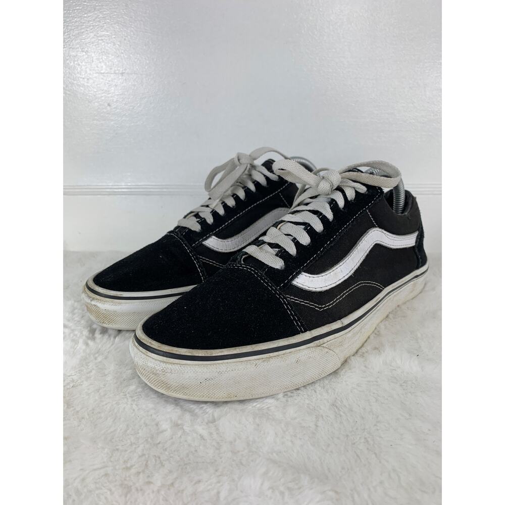 Vans Old Skool Black/White Canvas/Suede Sneakers Men's Size 8